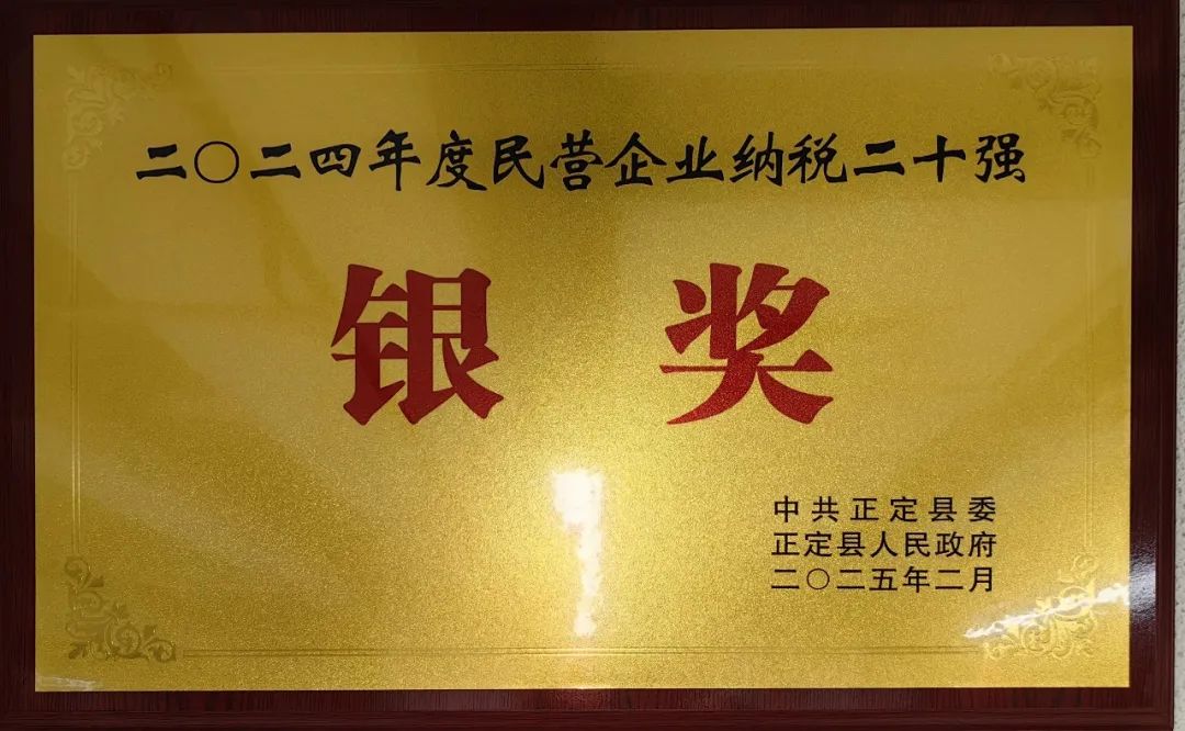 荣誉 | 石家庄常宏建筑装饰工程有限公司荣获“2024年度民营企业纳税二十强-银奖”